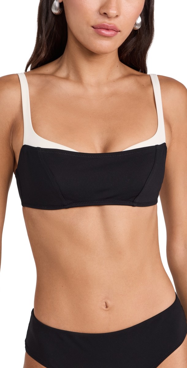 Reformation Tossa Bikini Top Black