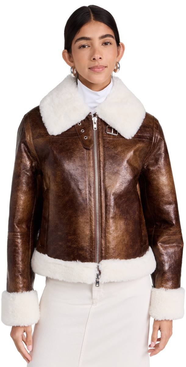STAND STUDIO Lorelle Jacket Brown/Off White
