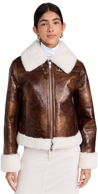 STAND STUDIO Lorelle Jacket Brown/Off White