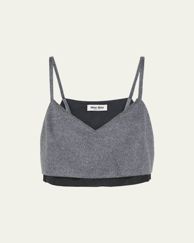 Velour Crop Wool Top