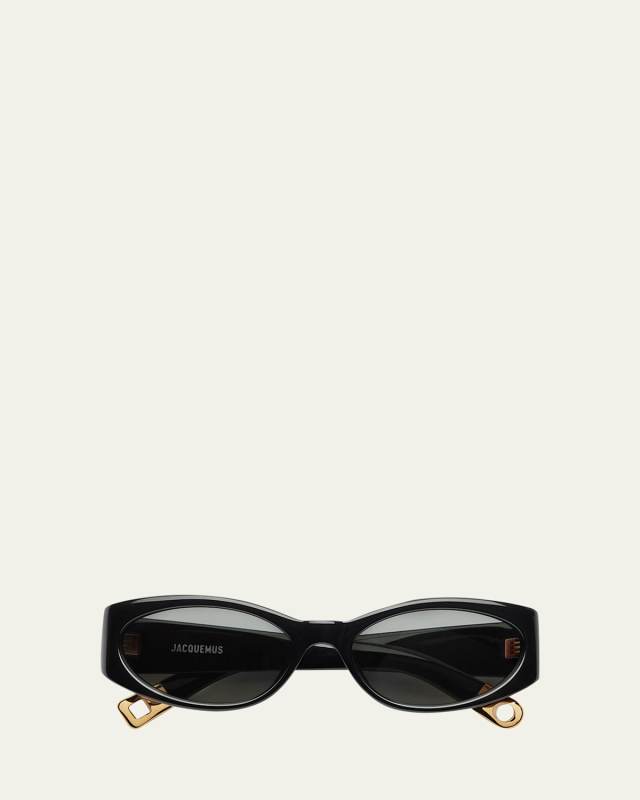 Les Lunettes Acetate Oval Sunglasses