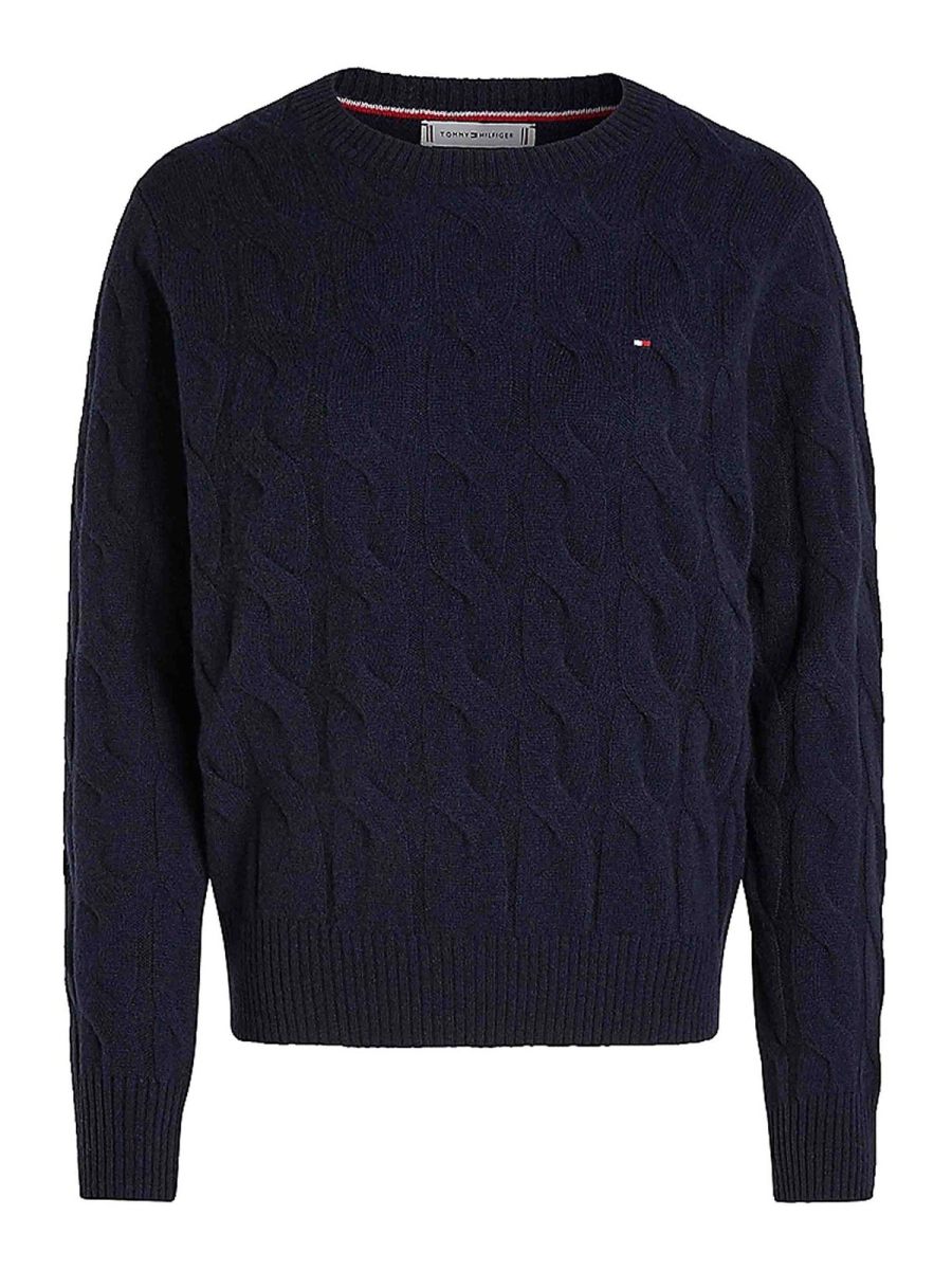Tommy Hilfiger Pull Col Rond - Bleu