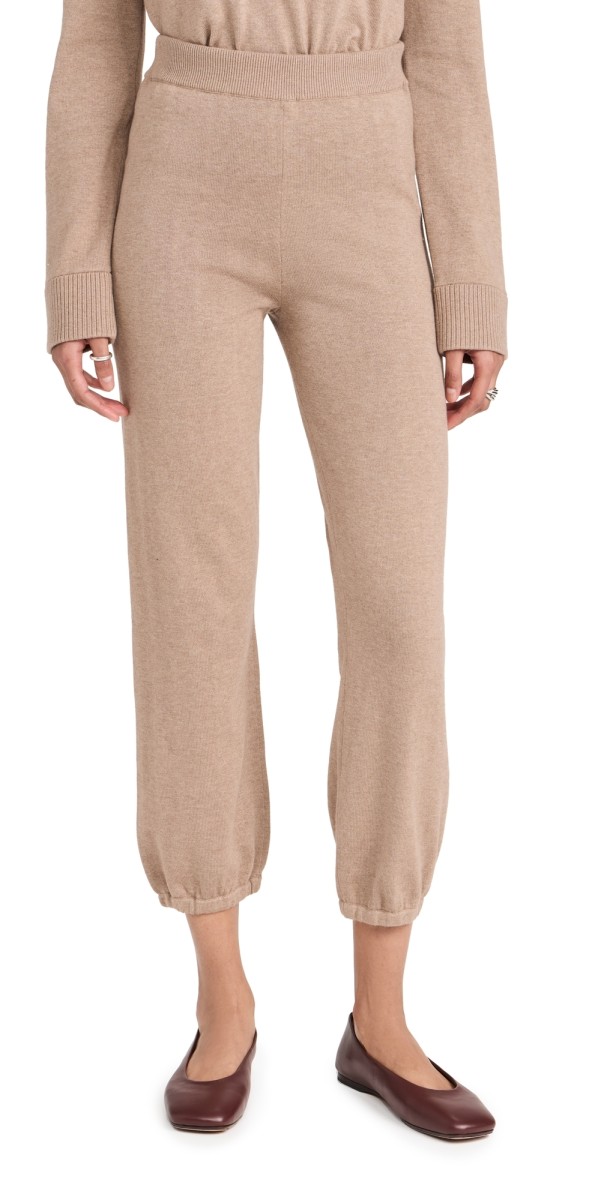 SIMKHAI Knit Joggers Heather Teak