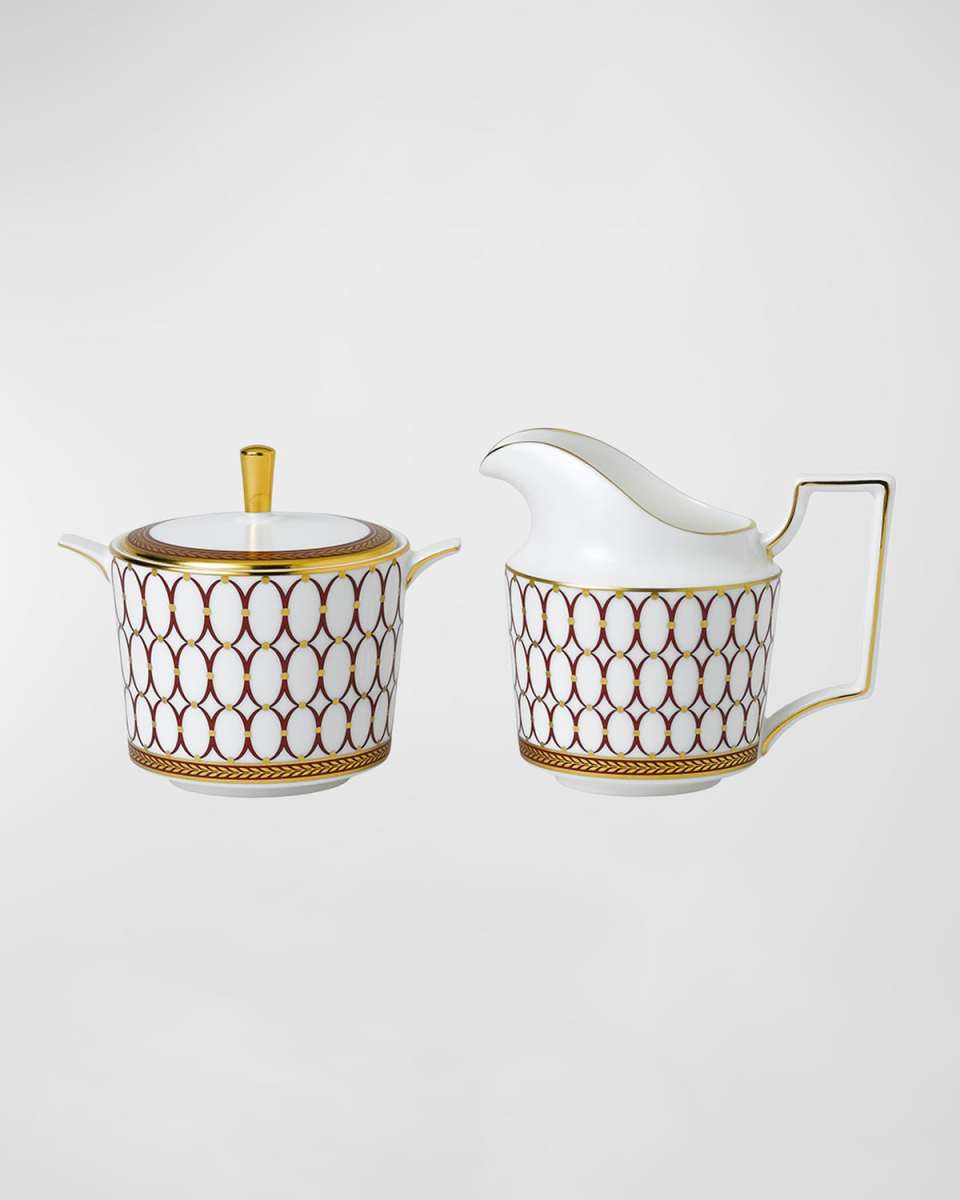 Renaissance Red Sugar & Creamer Set