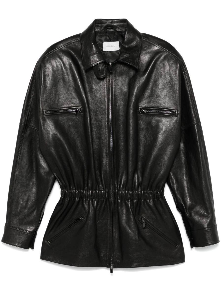 elasticated-waist jacket