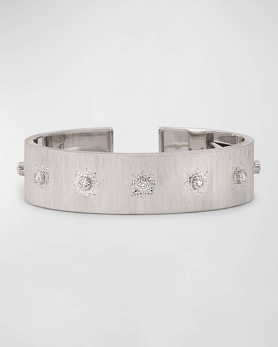 Macri Classica 18K White Gold Diamond Cuff, 15.5