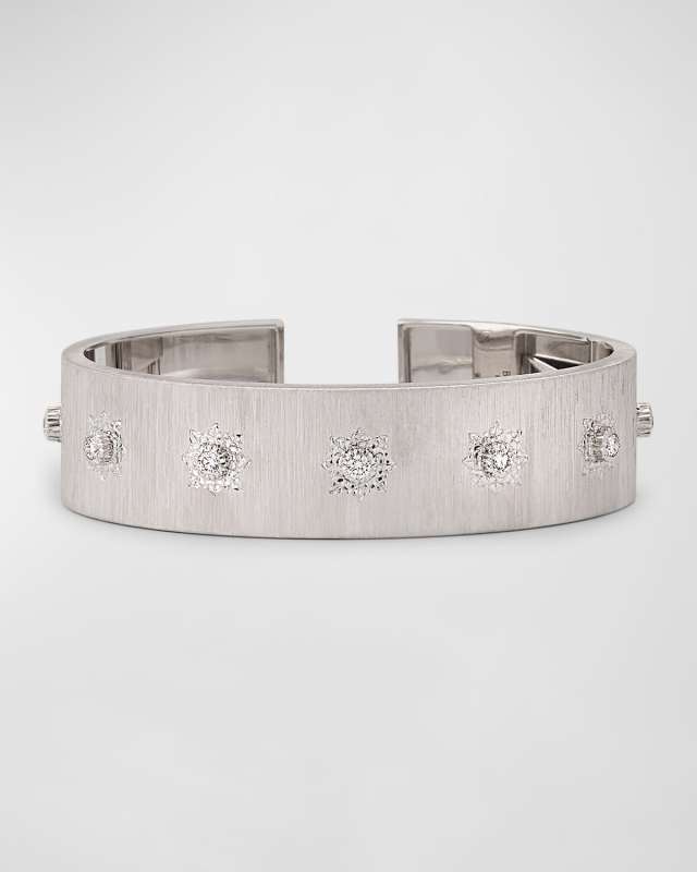 Macri Classica 18K White Gold Diamond Cuff, 15.5