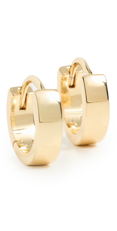 Gorjana Rose Huggie Earrings Gold
