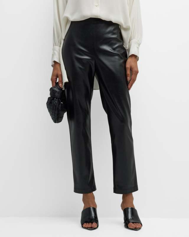 Faux Lambskin Ankle Pants