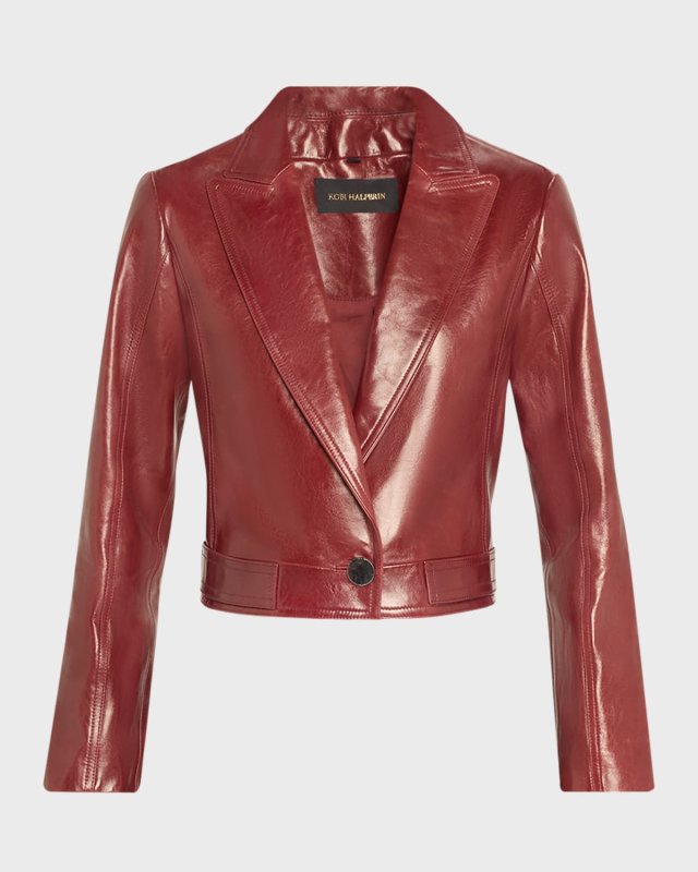 Astra Cropped Leather Jacket