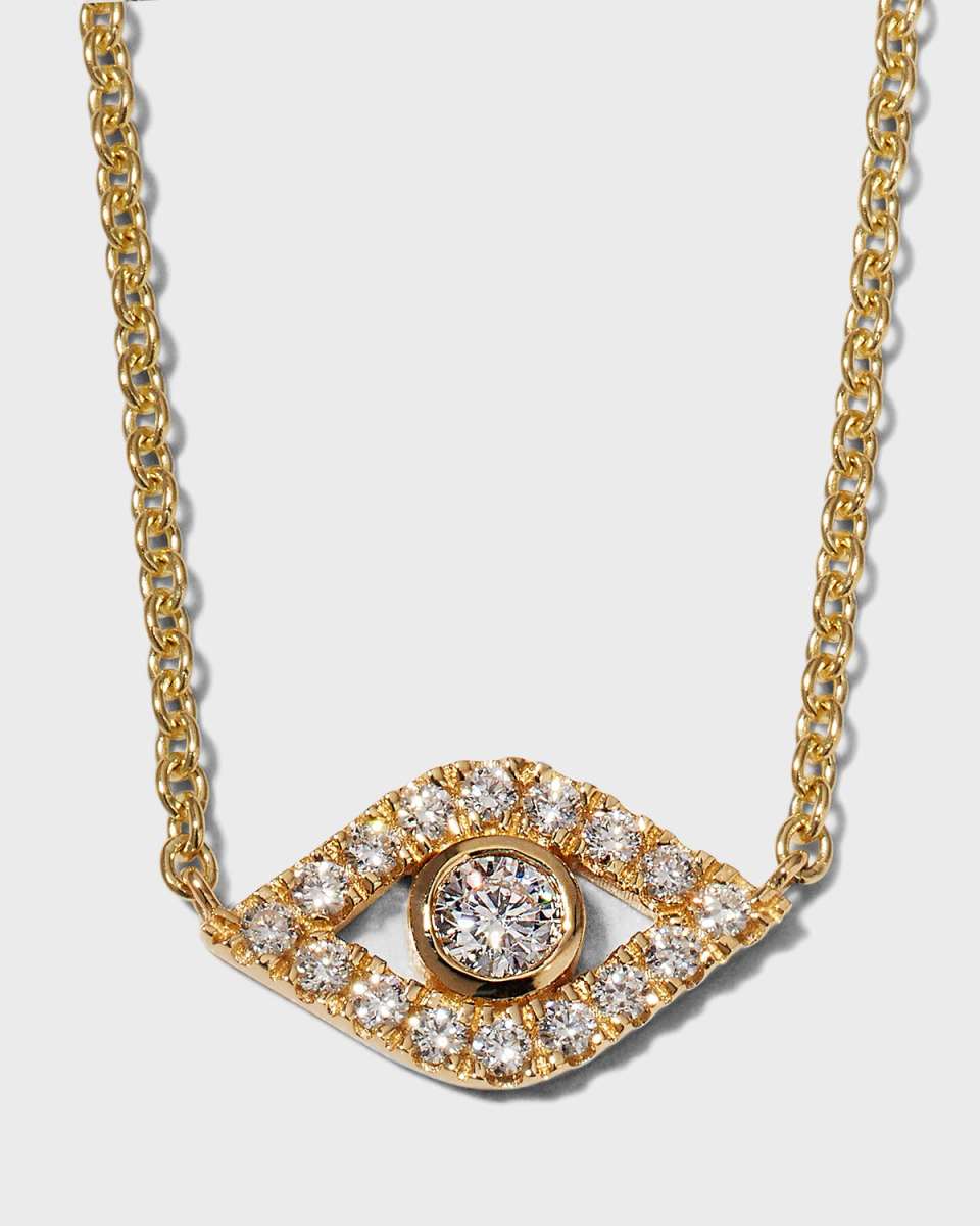 Small Diamond Eye in Chain Necklace