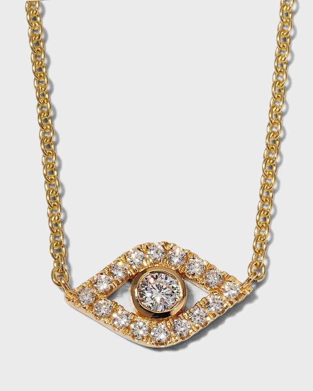 Small Diamond Eye in Chain Necklace
