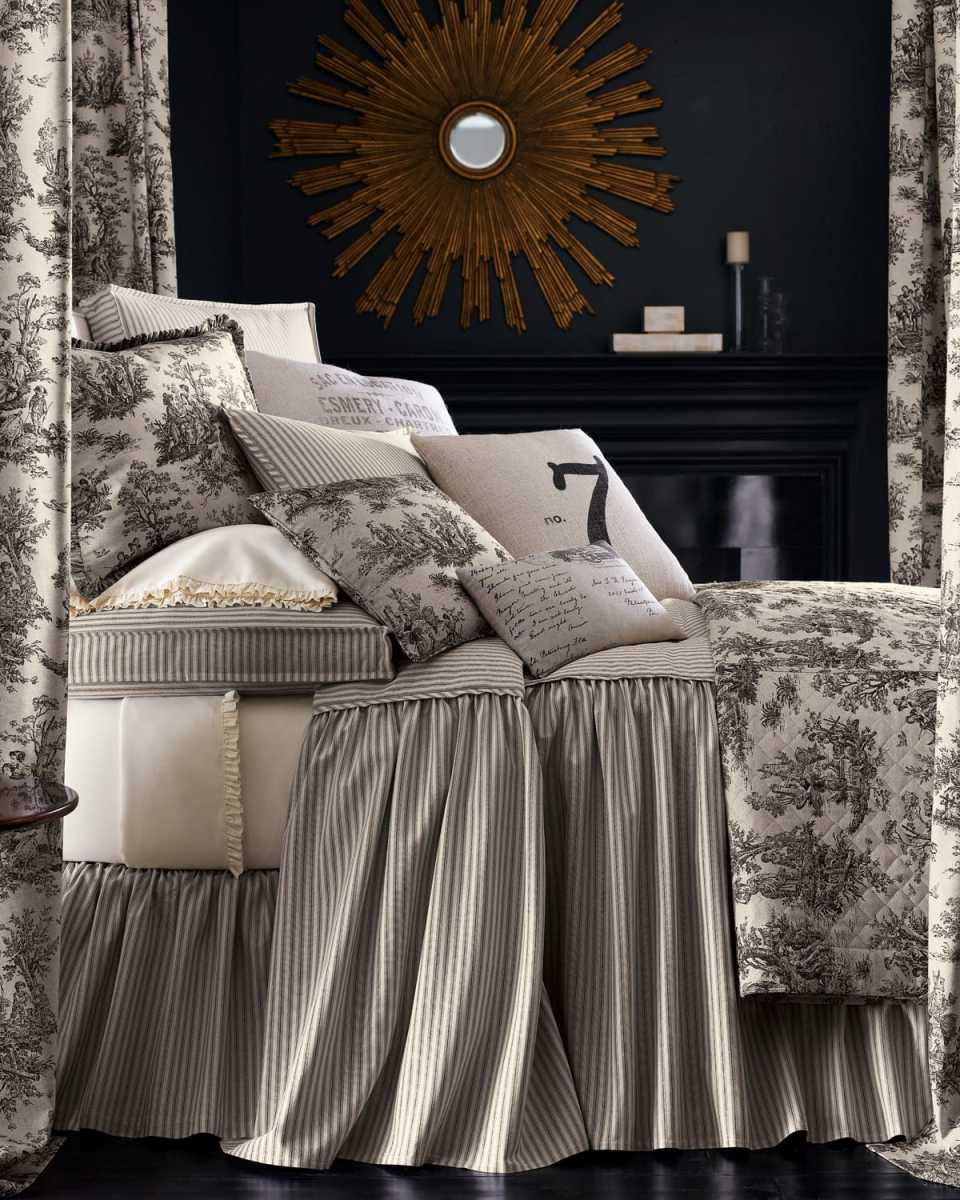 Each Sydney Toile Bed Panel, 84"L x 50"W
