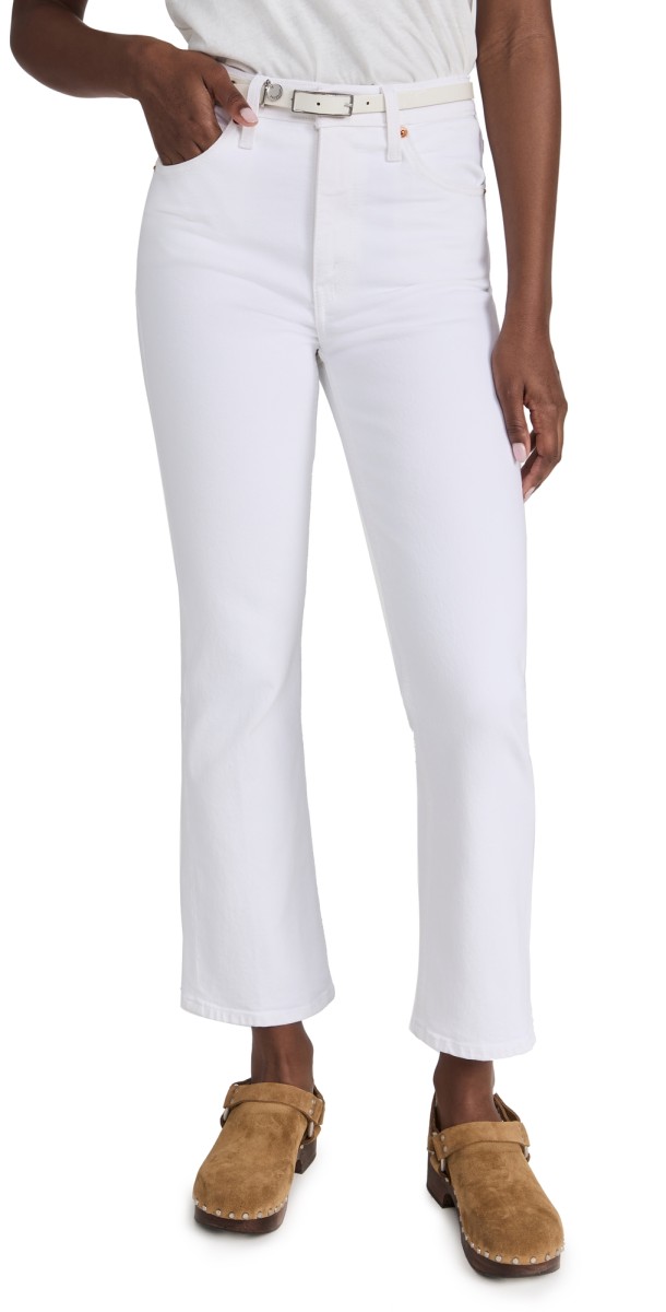 RE/DONE 70s Crop Boot Jeans White