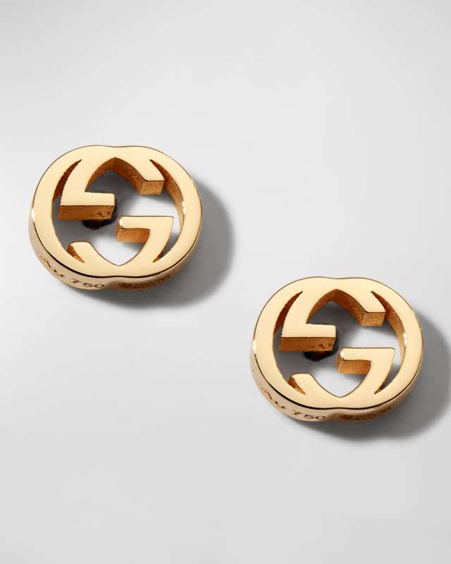 Interlocking-G Stud Earrings in Yellow Gold