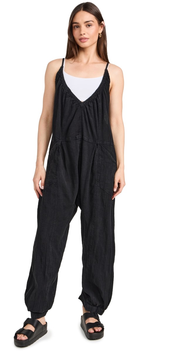 Free People Dream Free One Piece Jumpsuit Black