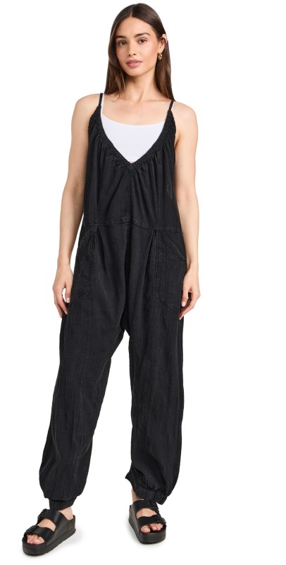 Free People Dream Free One Piece Jumpsuit Black