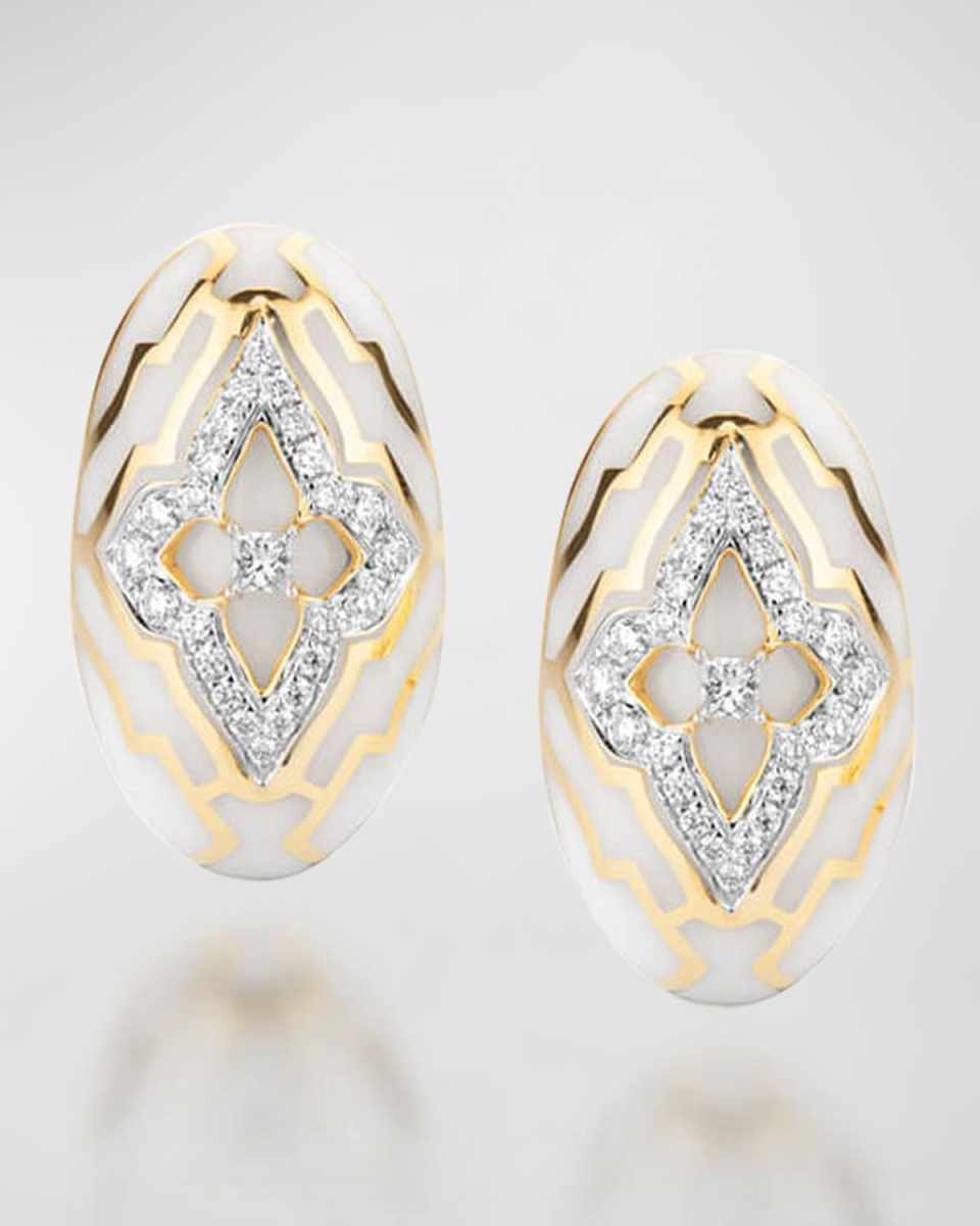 18K Yellow Gold Atlas White Gstaad Day Dreamer Earrings