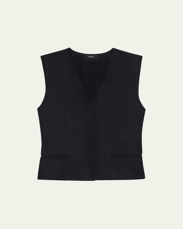Galena Linen Slim Vest