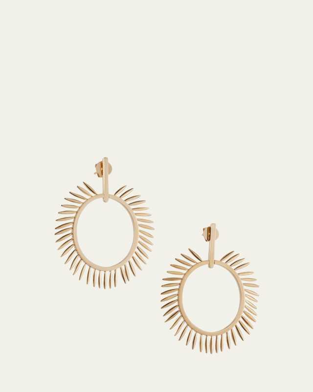 18K Yellow Gold Grass Sunny Earrings