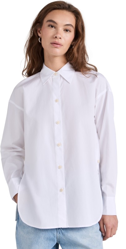 Vince Convertible Button Down Optic White