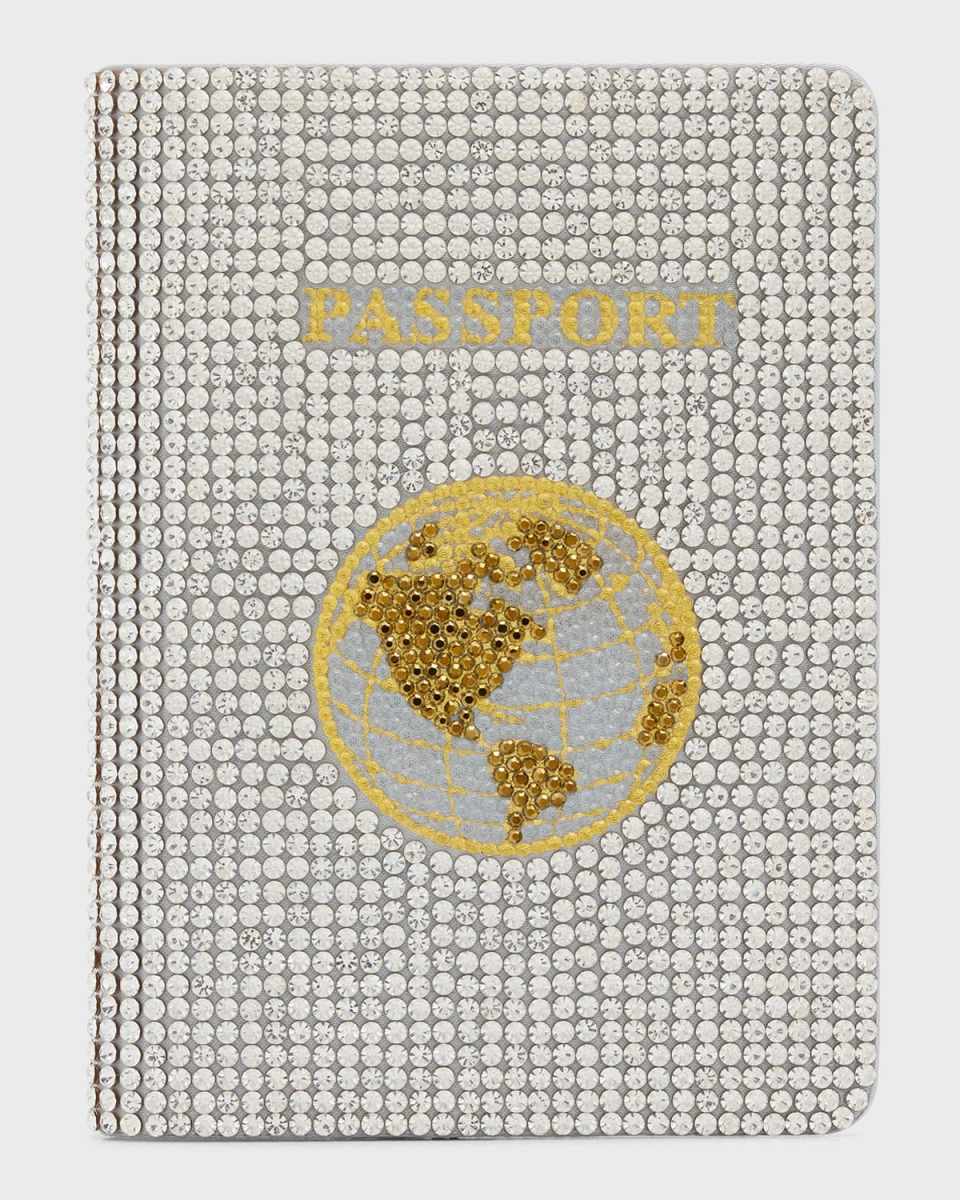 Allover Crystal Passport Holder