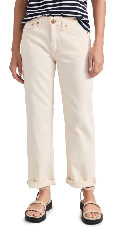 rag & bone Featherweight Dre Baggy Jeans Ecru
