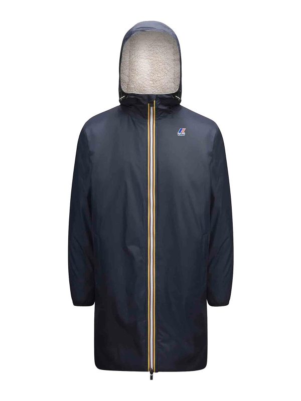 k-way Manteau En Fourrure - Bleu