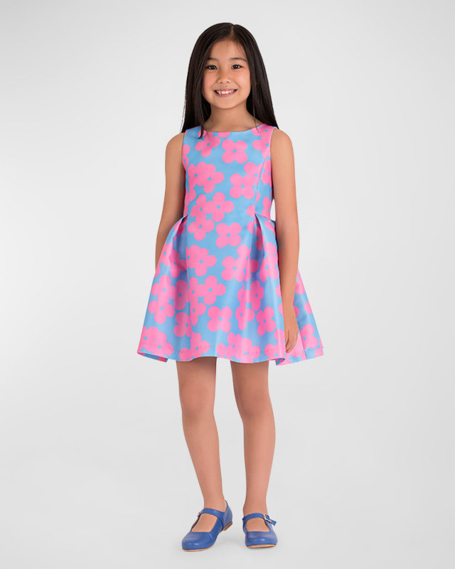 Girl's Ume Ayame Print Dress, Size 3T-10