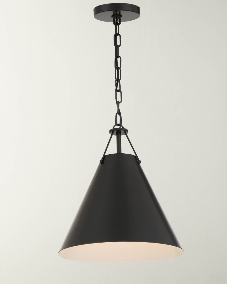 Xavier 1-Light Matte Black Pendant Light