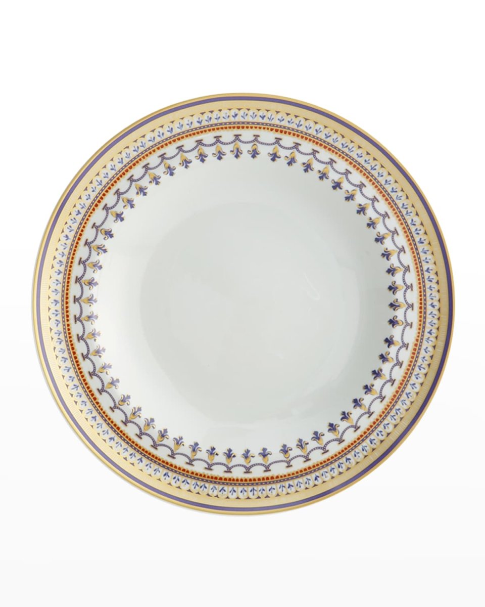 Chinoise Blue Rim Soup Bowl