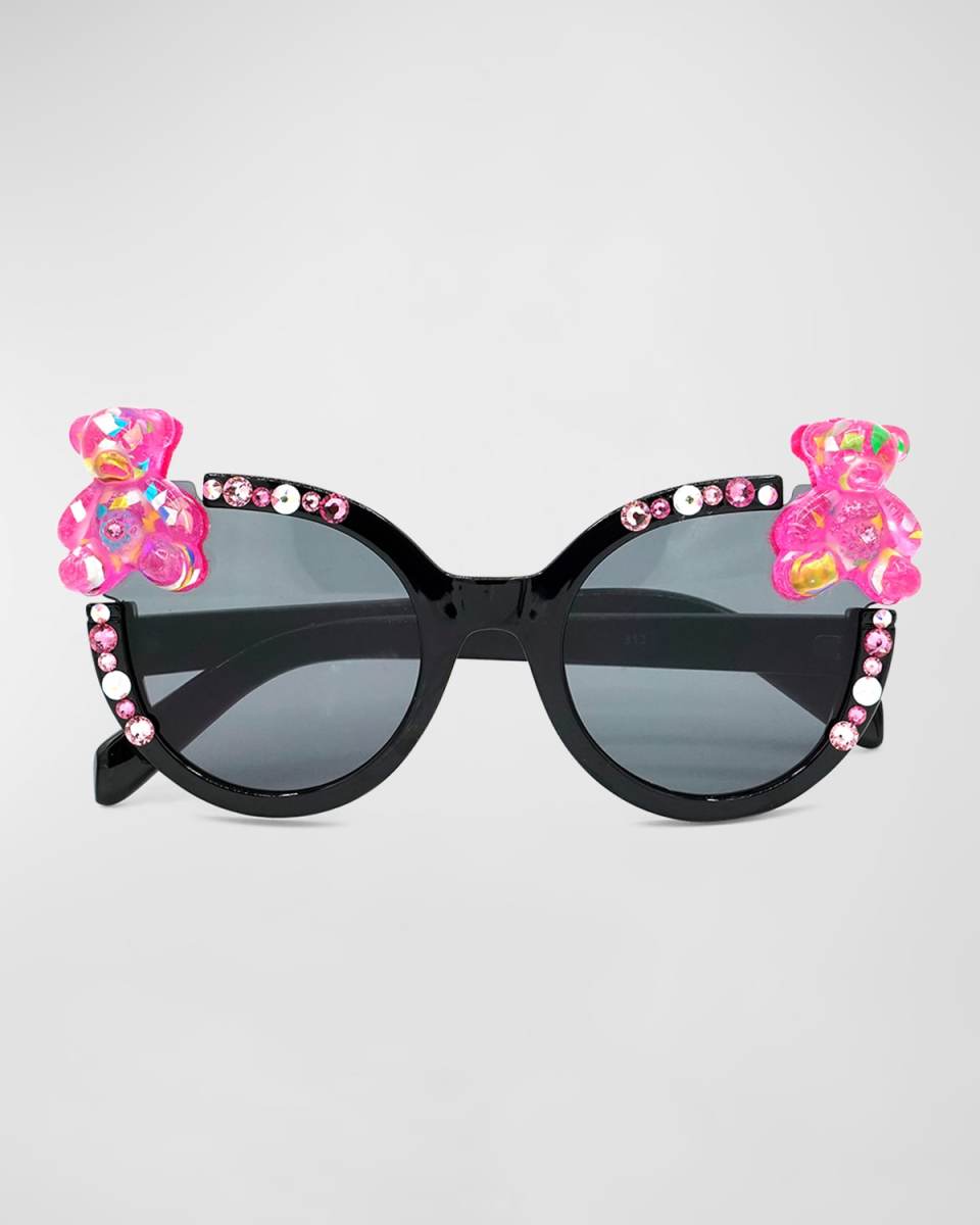 Girl's Cat Eye Sunnies W/ Large Confetti Gummy Bears
