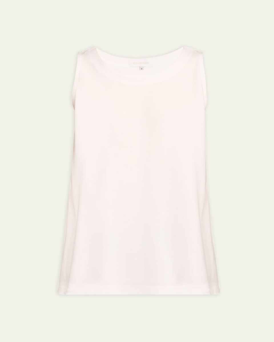 A-Line Round-Neck Long Shell Top