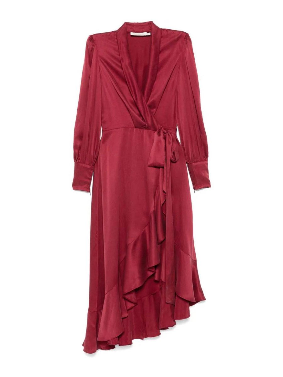 Zimmermann Robe Au Genou - Rouge Brun