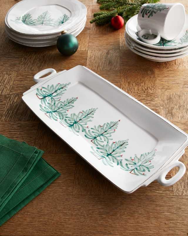 Lastra Holiday Handled Rectangular Platter