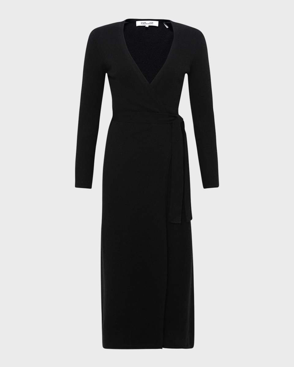 Astrid Wool-Cashmere Midi Wrap Dress