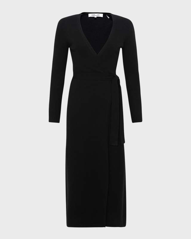 Astrid Wool-Cashmere Midi Wrap Dress