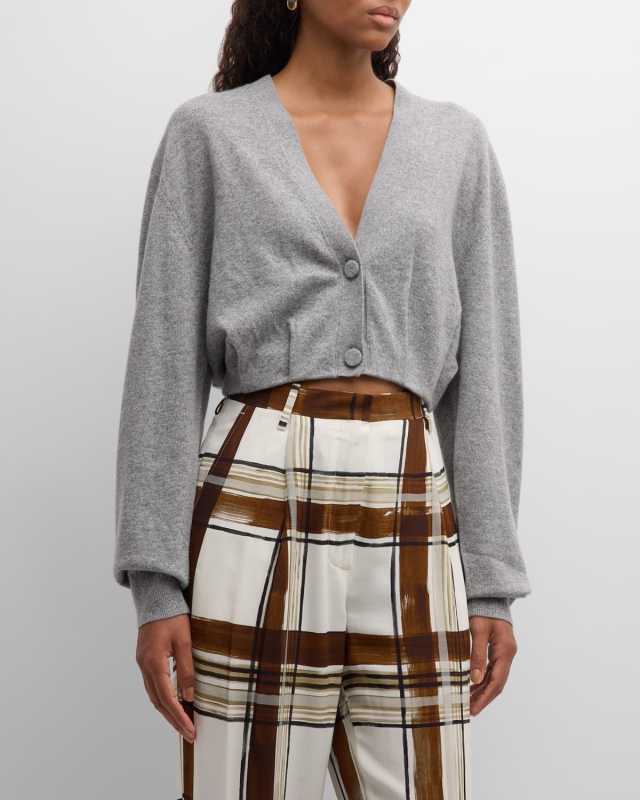 Taiga Cashmere Cropped Cardigan