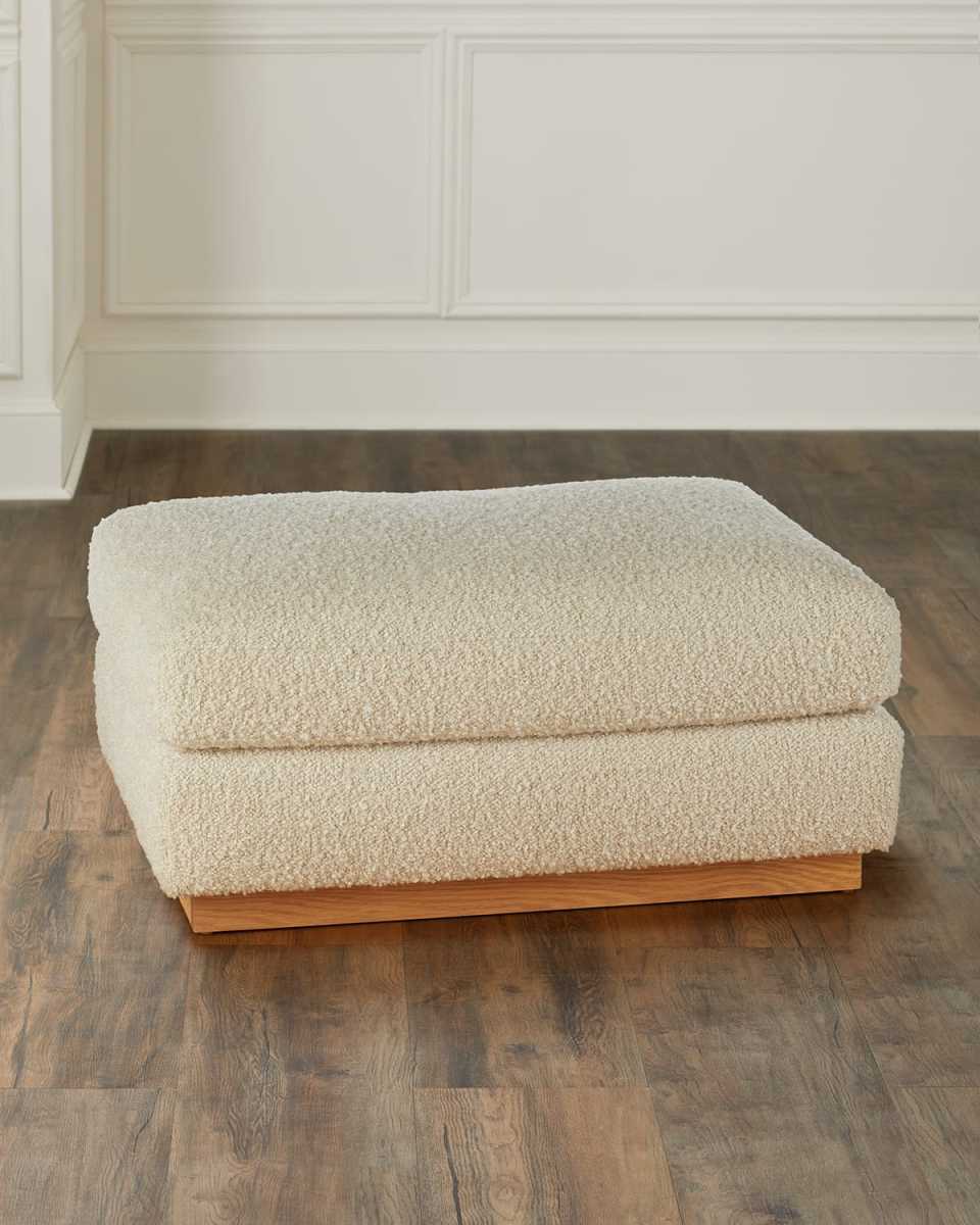 Jasmine Boucle Ottoman