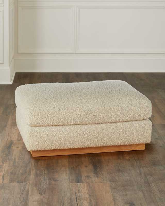Jasmine Boucle Ottoman