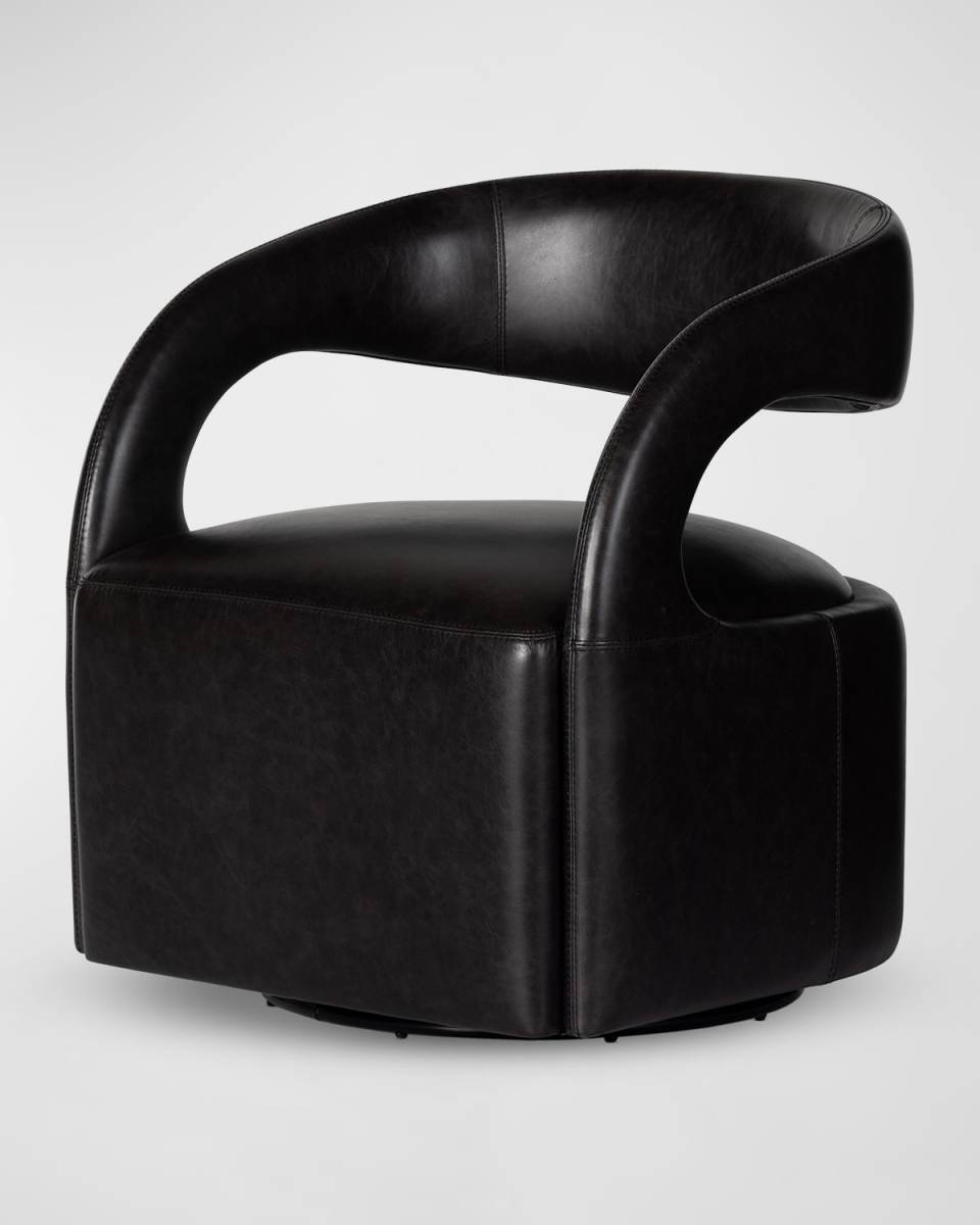 Hawkins Leather Swivel Chair