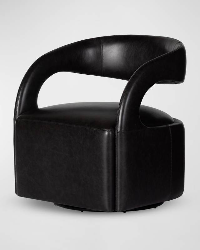Hawkins Leather Swivel Chair