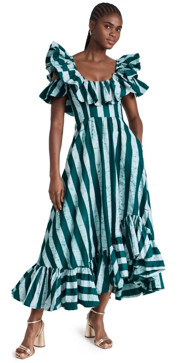 SIKA Robin Dress Green Stripes