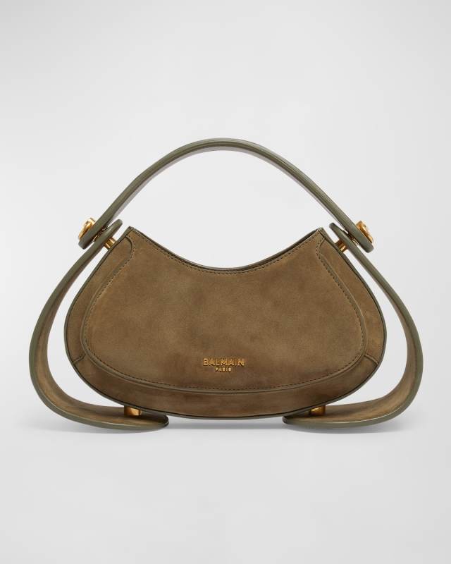 Jolie Madame Medium Top-Handle Bag in Suede