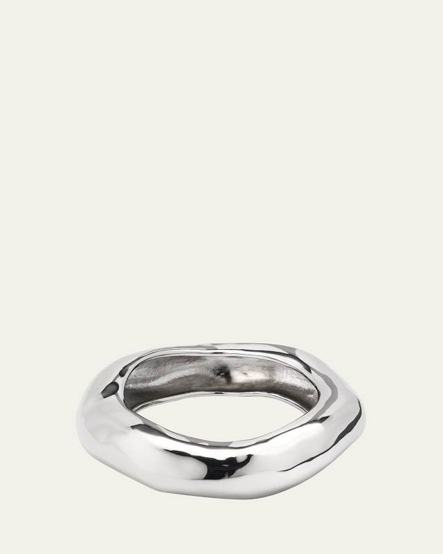 Wide Molten Bangle, Size Small