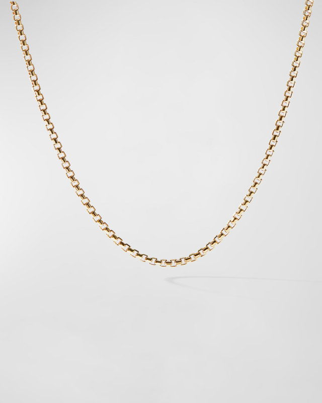 Box Chain Necklace in 18K Gold, 1.7mm, 16"L