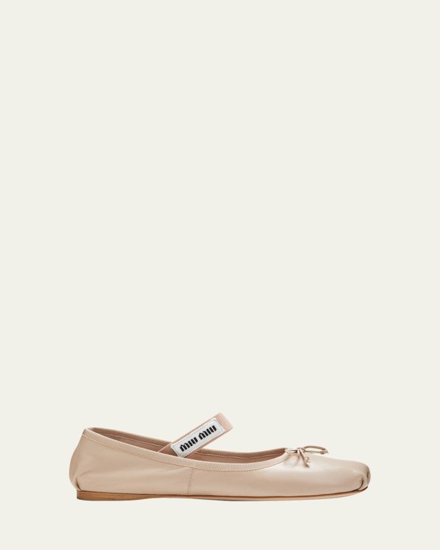 Leather Ballerina Flats