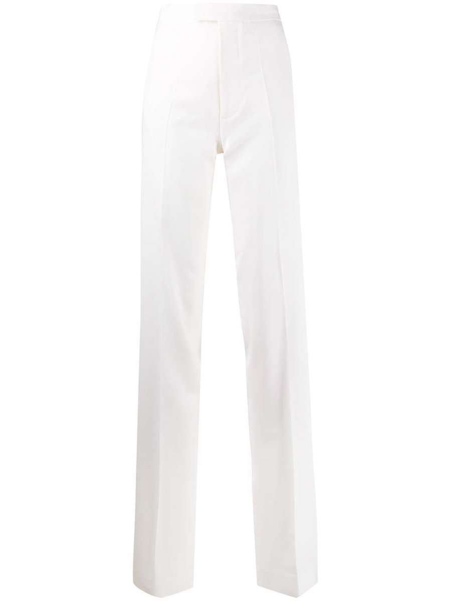 high-waisted side stripe trousers