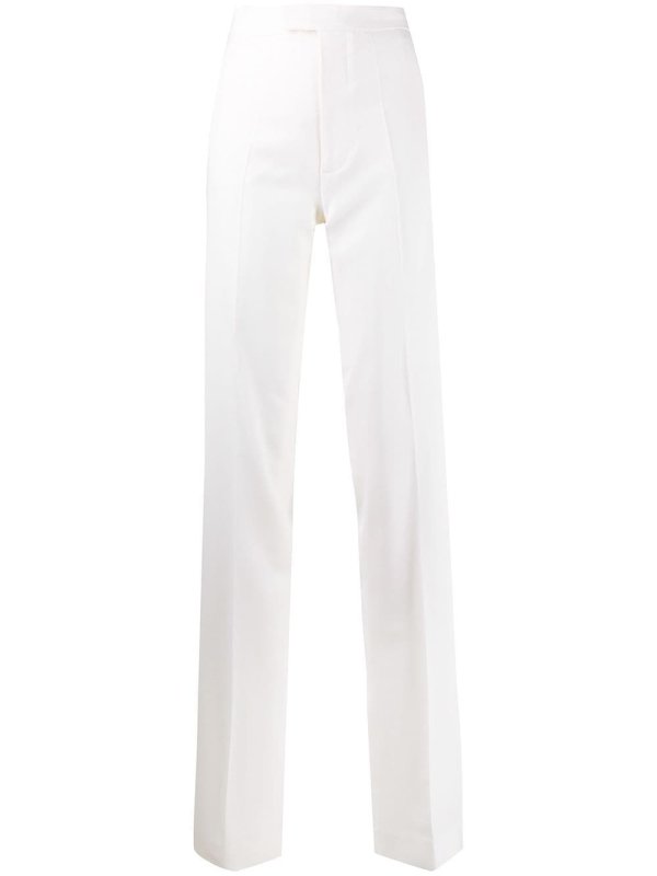 high-waisted side stripe trousers