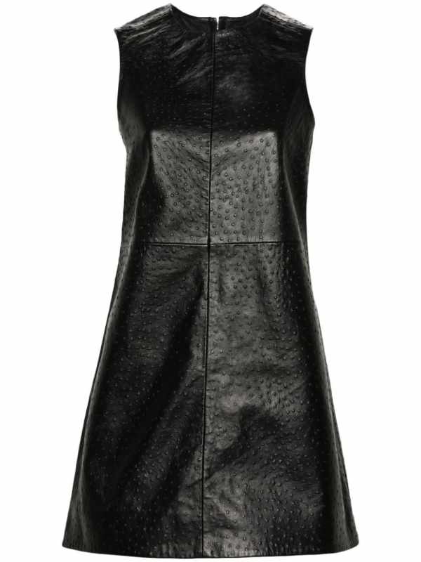 leather mini dress